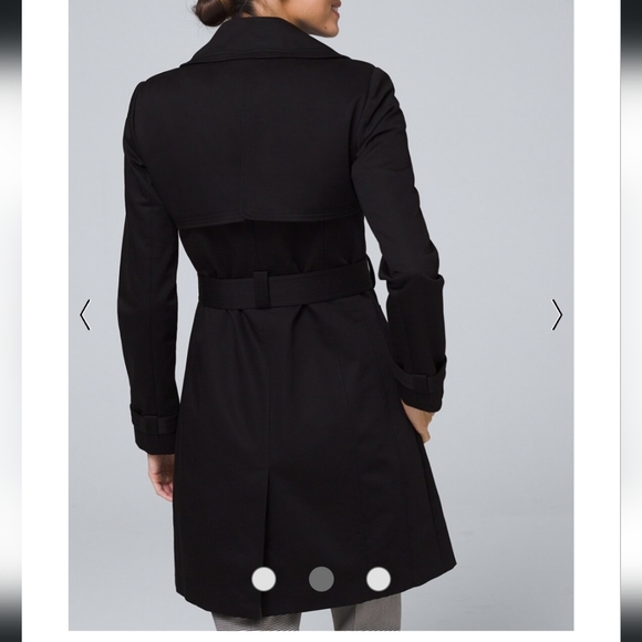 WHBM Stitch-Detail Trench Coat With Removable Belt, Size XS - Picture 2 of 11